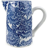 Large Blue Floral Ceramic Pitcher 23cm Jug - Home Deco London