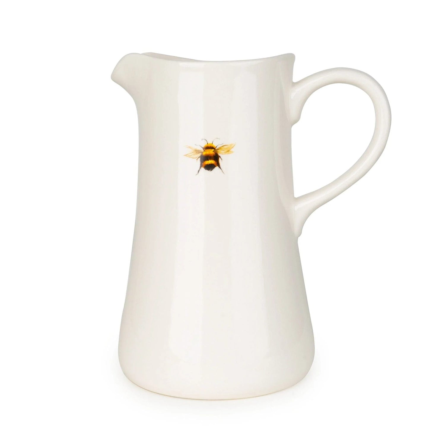 Large Decorative Ceramic Jug with Bee Design White - Home Deco London