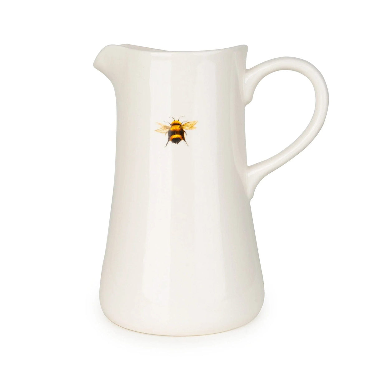 Large Decorative Ceramic Jug with Bee Design White - Home Deco London