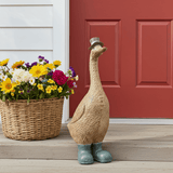 William Decorative Duck in Top Hat with Green Boots Large - Home Deco London