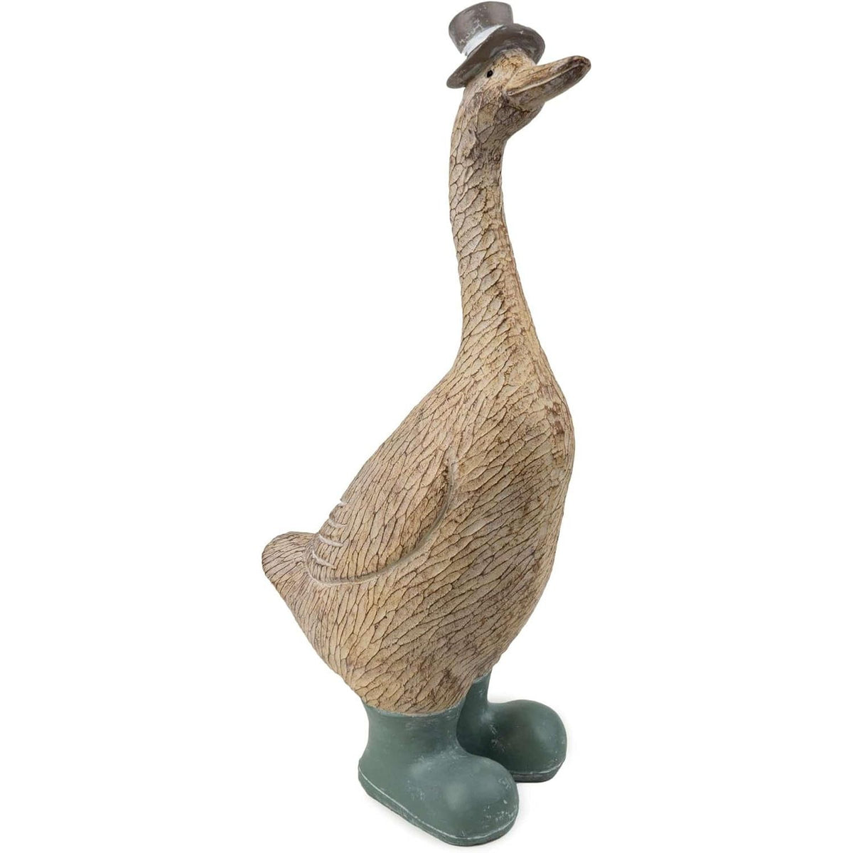 William Decorative Duck in Top Hat with Green Boots Large - Home Deco London