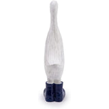 White Large Decorative Duck With Navy Wellies - Home Deco London