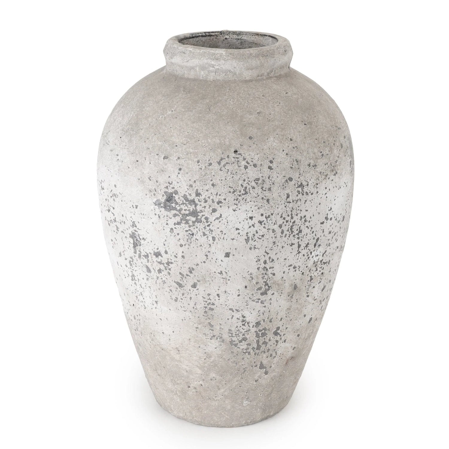 Large Urn Vase 45Cm - Rustic Stone Finish - Home Deco London