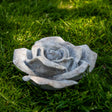 17.5Cm Large Stone Decorative Flower Resin Rose Ornament for Home Décor - Home Deco London