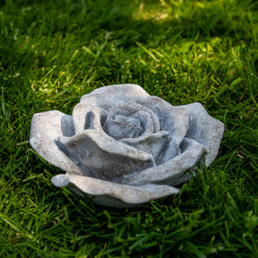 17.5Cm Large Stone Decorative Flower Resin Rose Ornament for Home Décor - Home Deco London