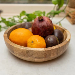 Large Mango Wood Bowl - Handcrafted Rustic Finish - Home Deco London