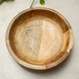 Large Mango Wood Bowl - Handcrafted Rustic Finish - Home Deco London