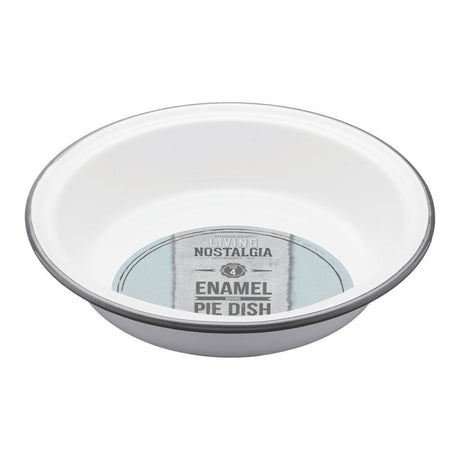 Living Nostalgia 18cm Enamel Pie Dish - Home Deco London