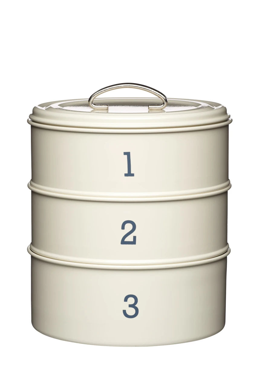 Living Nostalgia Antique Cream Three Tier Cake Tin Set