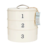Living Nostalgia Antique Cream Three Tier Cake Tin Set