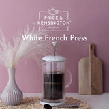 Price & Kensington Luxe French Press White Cafetiere 1 Litre White - Home Deco London