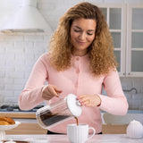 Price & Kensington Luxe French Press White Cafetiere 1 Litre White - Home Deco London