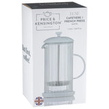 Price & Kensington Luxe French Press White Cafetiere 1 Litre White - Home Deco London
