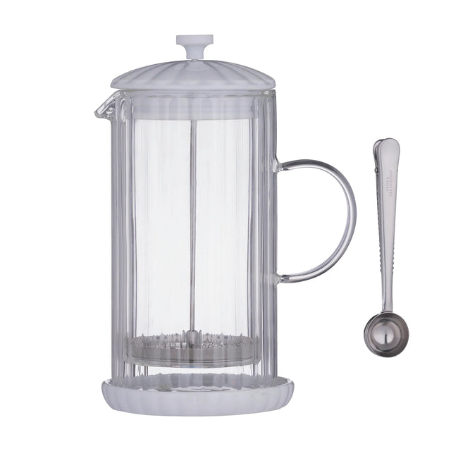 Price & Kensington Luxe French Press White Cafetiere 1 Litre White - Home Deco London