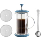 Price & Kensington Luxe French Press White Cafetiere 350ml Bluebell - Home Deco London