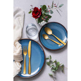 Mason Cash 12-Piece Stoneware Dinner Set in Reactive Blue - Home Deco London