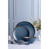 Mason Cash 12-Piece Stoneware Dinner Set in Reactive Blue - Home Deco London