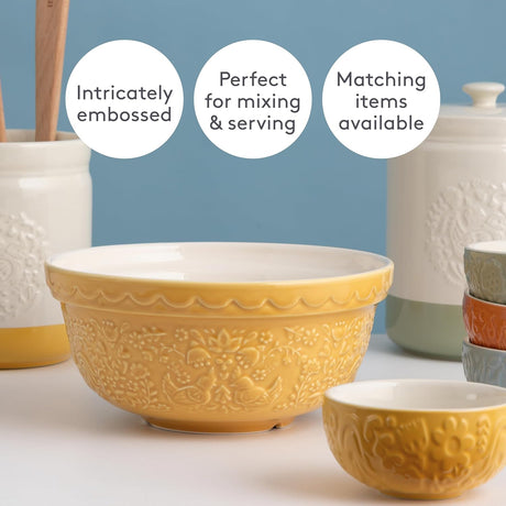 Mason Cash Home to Roost Mixing Bowl 21cm Yellow Mixing Bowl - Home Deco London