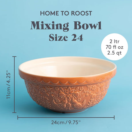 Mason Cash Home to Roost Mixing Bowl 24cm Orange - Home Deco London