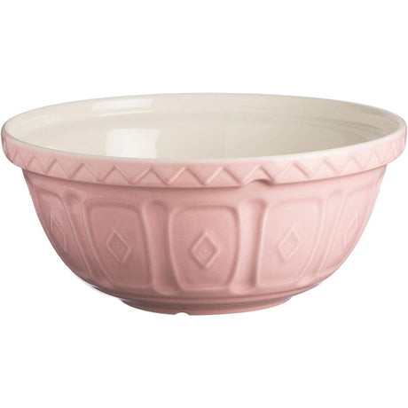 Mason Cash 24Cm Powder Pink Mixing Bowl - Chip Resistant Earthenware, Modern Design - Home Deco London
