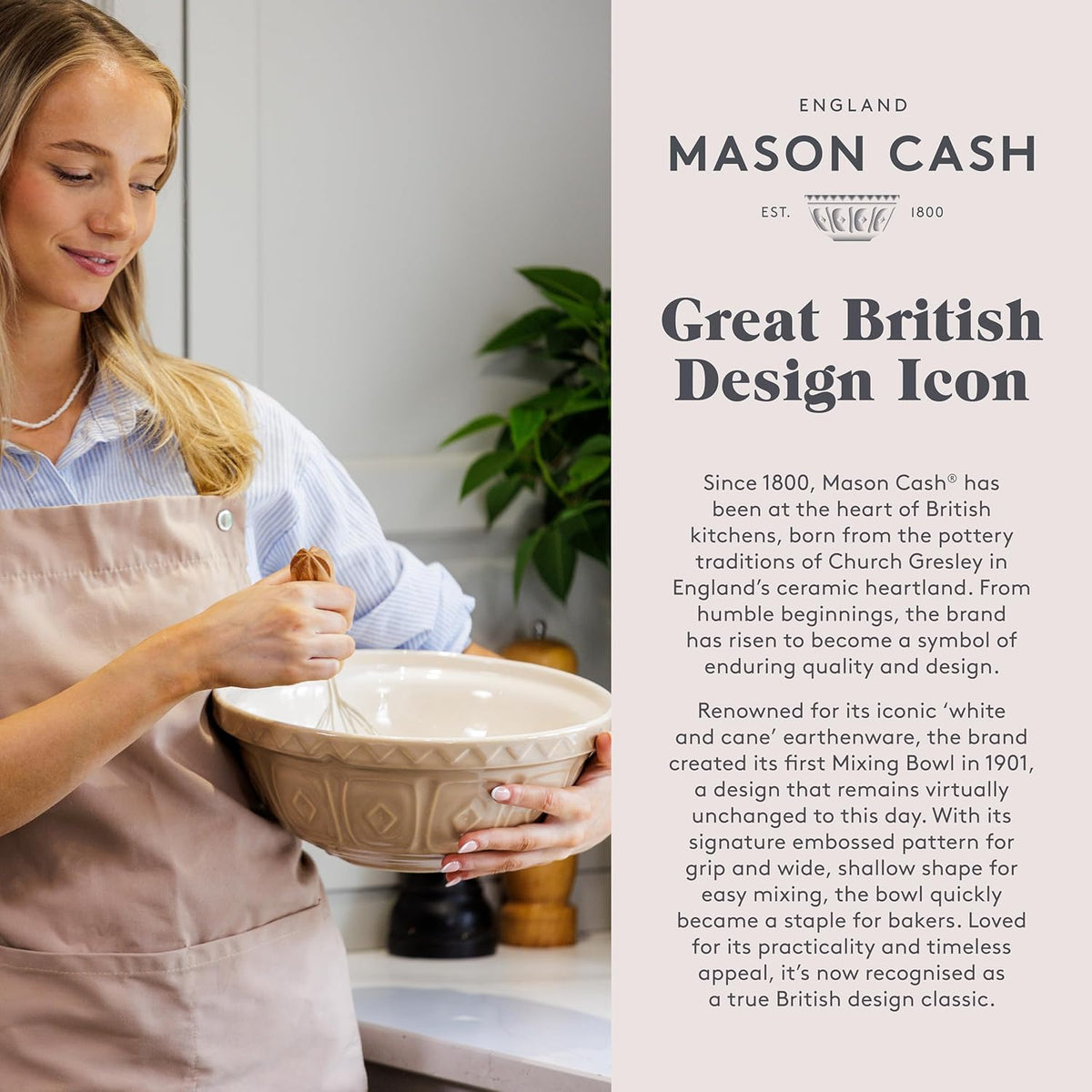 Mason Cash Colour Mix S24 24cm Cream Mixing Bowl - Home Deco London