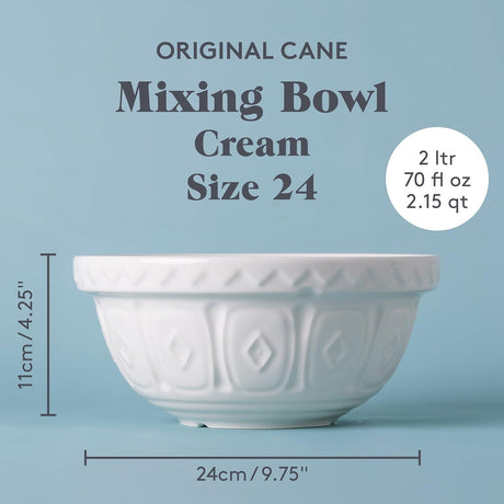 Mason Cash Colour Mix S24 24cm Cream Mixing Bowl - Home Deco London