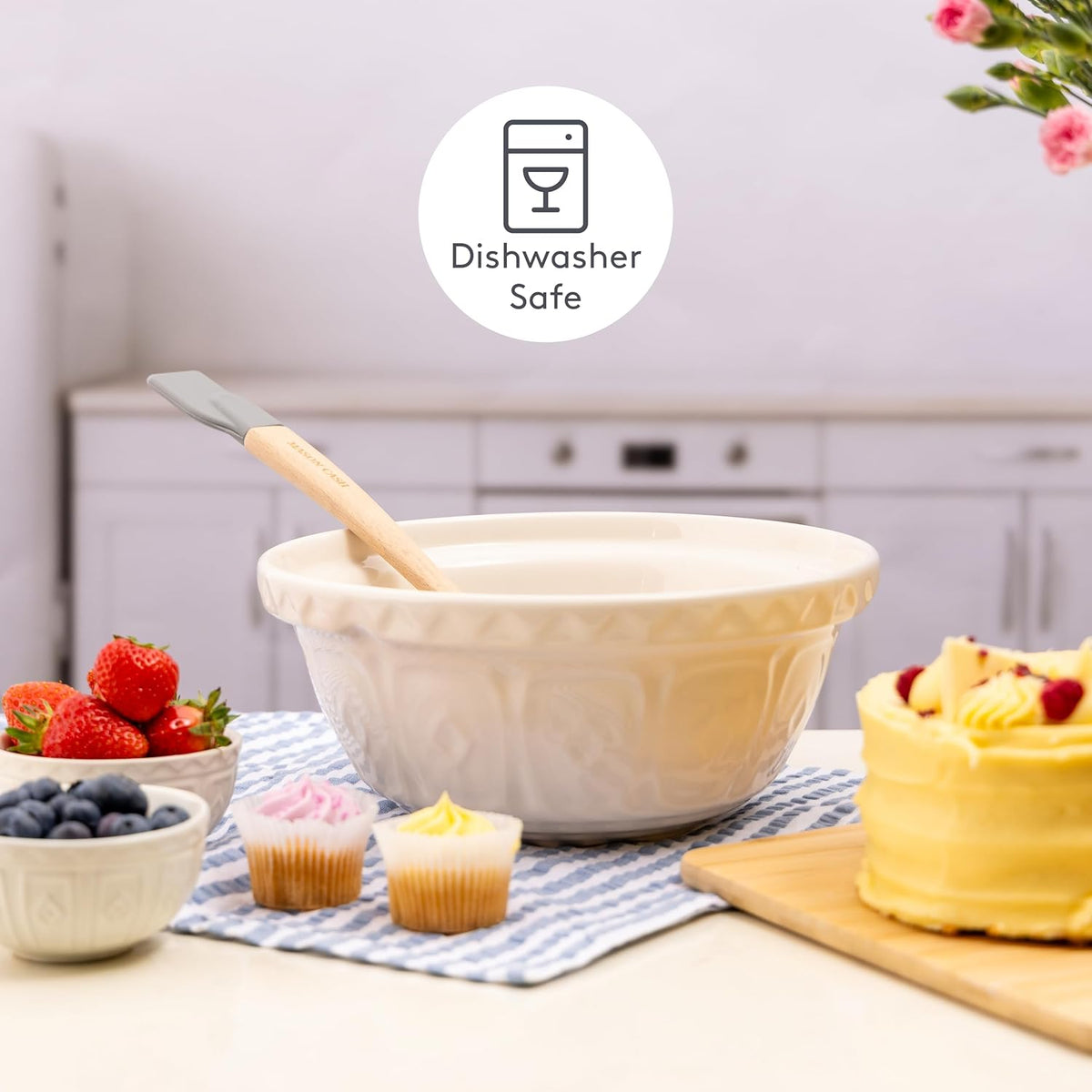 Mason Cash Colour Mix S24 24cm Cream Mixing Bowl - Home Deco London