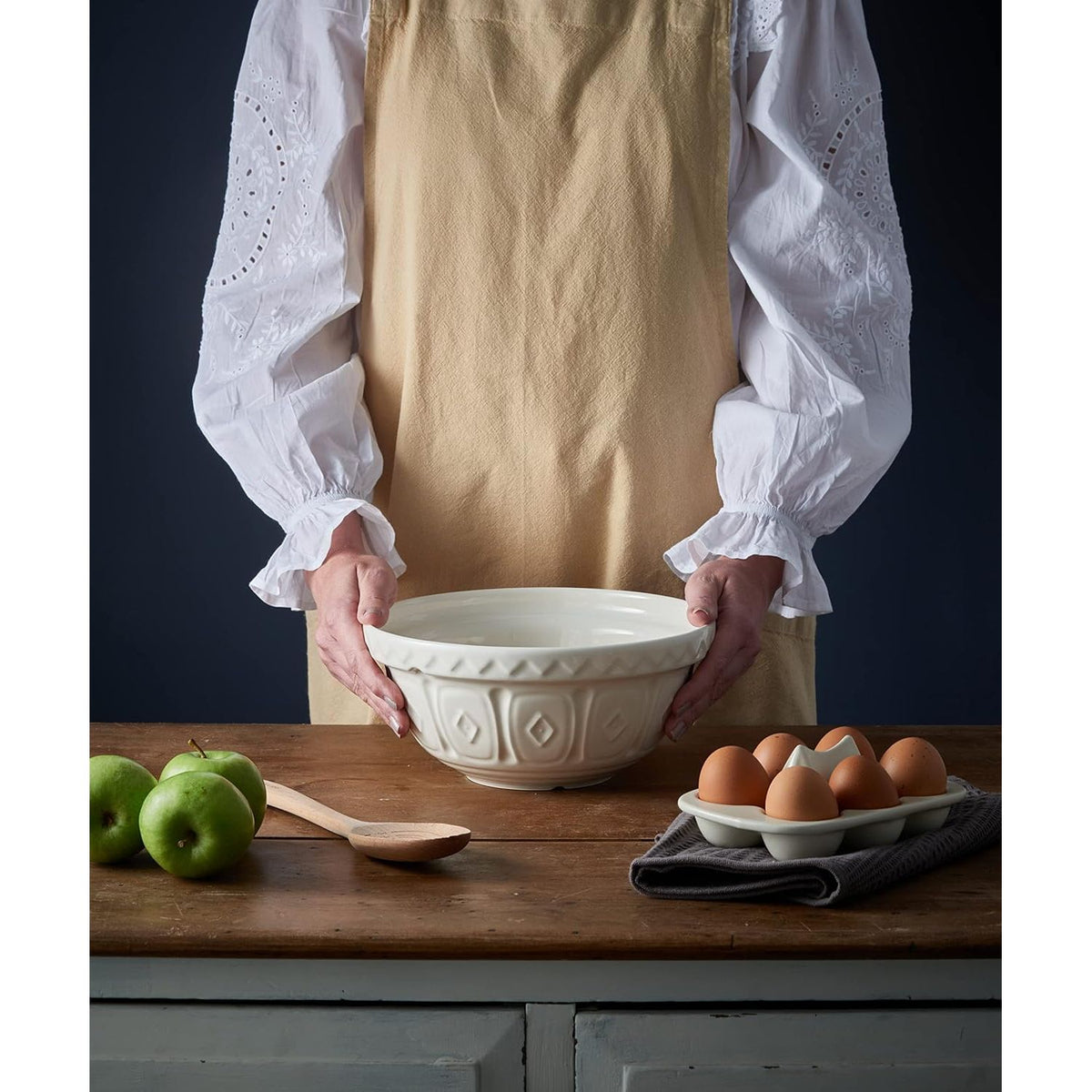 Mason Cash Colour Mix S24 24cm Cream Mixing Bowl - Home Deco London