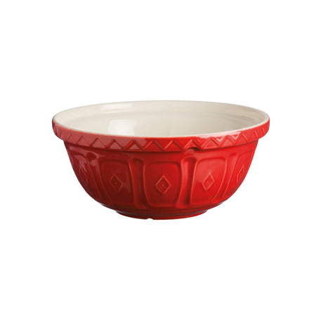 Mason Cash 24cm Red Mixing Bowl - Chip Resistant Earthenware, Microwave & Dishwasher Safe - Home Deco London