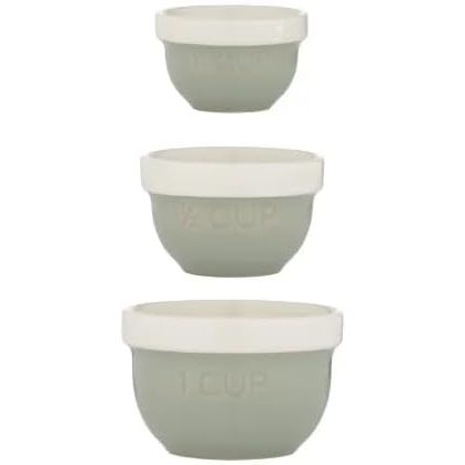 Mason Cash Bakers Options Sage Green White Measuring Cups Set - Home Deco London