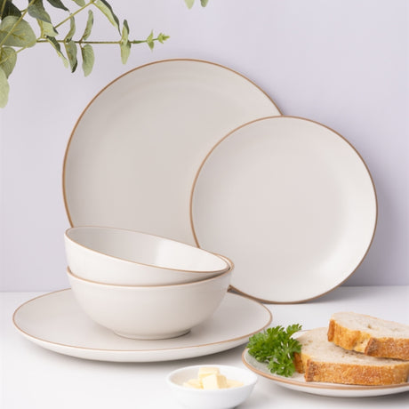 Mason Cash Classic Collection Cream 12 Piece Stoneware Dinner Set - Home Deco London