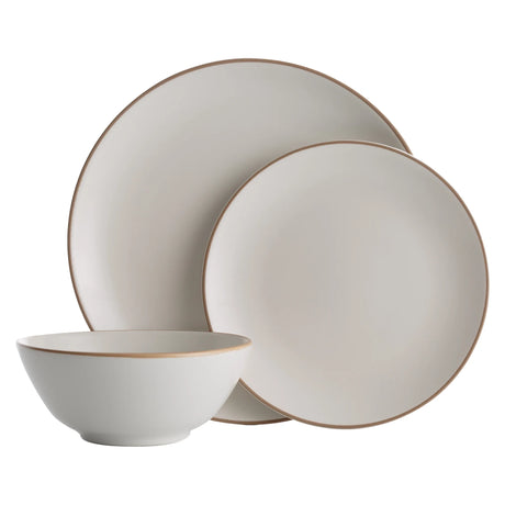 Mason Cash Classic Collection Cream 12 Piece Stoneware Dinner Set - Home Deco London