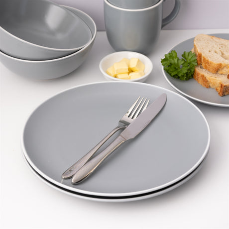 Mason Cash Classic Collection Grey 12 Piece Dinner Set - Home Deco London