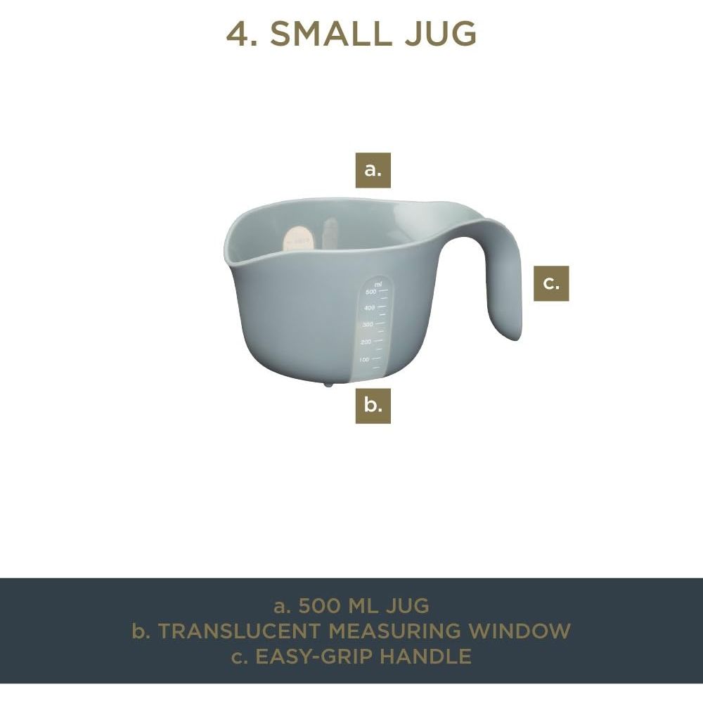 MasterClass Smart Space Mixing Bowl Set with Colander and Measuring Jug - Home Deco London