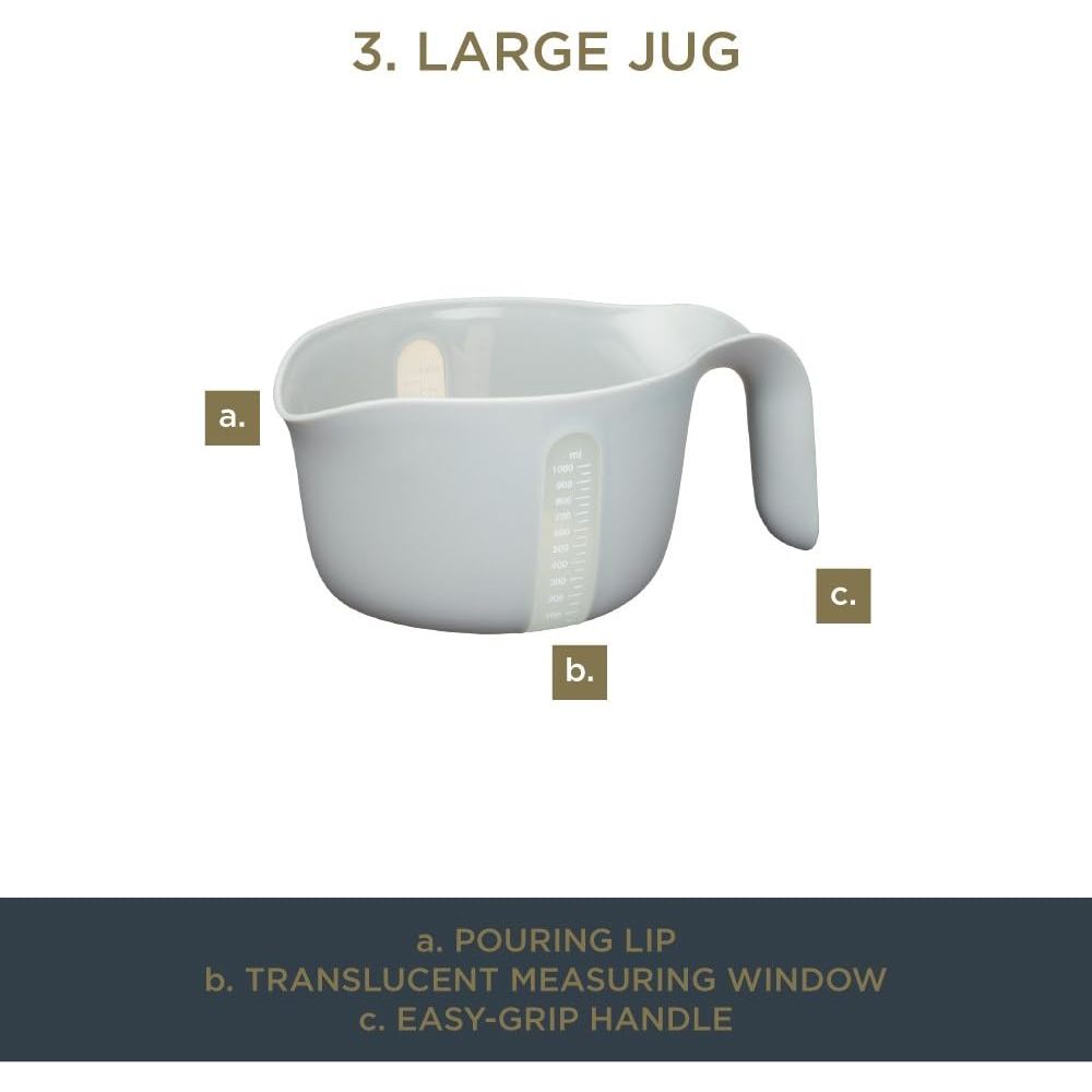 MasterClass Smart Space Mixing Bowl Set with Colander and Measuring Jug - Home Deco London