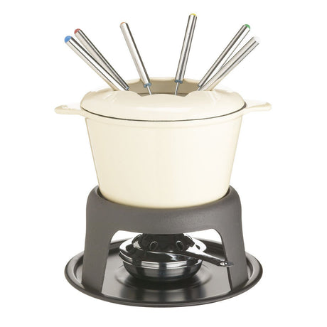 MasterClass Cast Iron Fondue Set Cream - Home Deco London