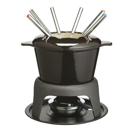 MasterClass Cast Iron Fondue Set Black - Home Deco London
