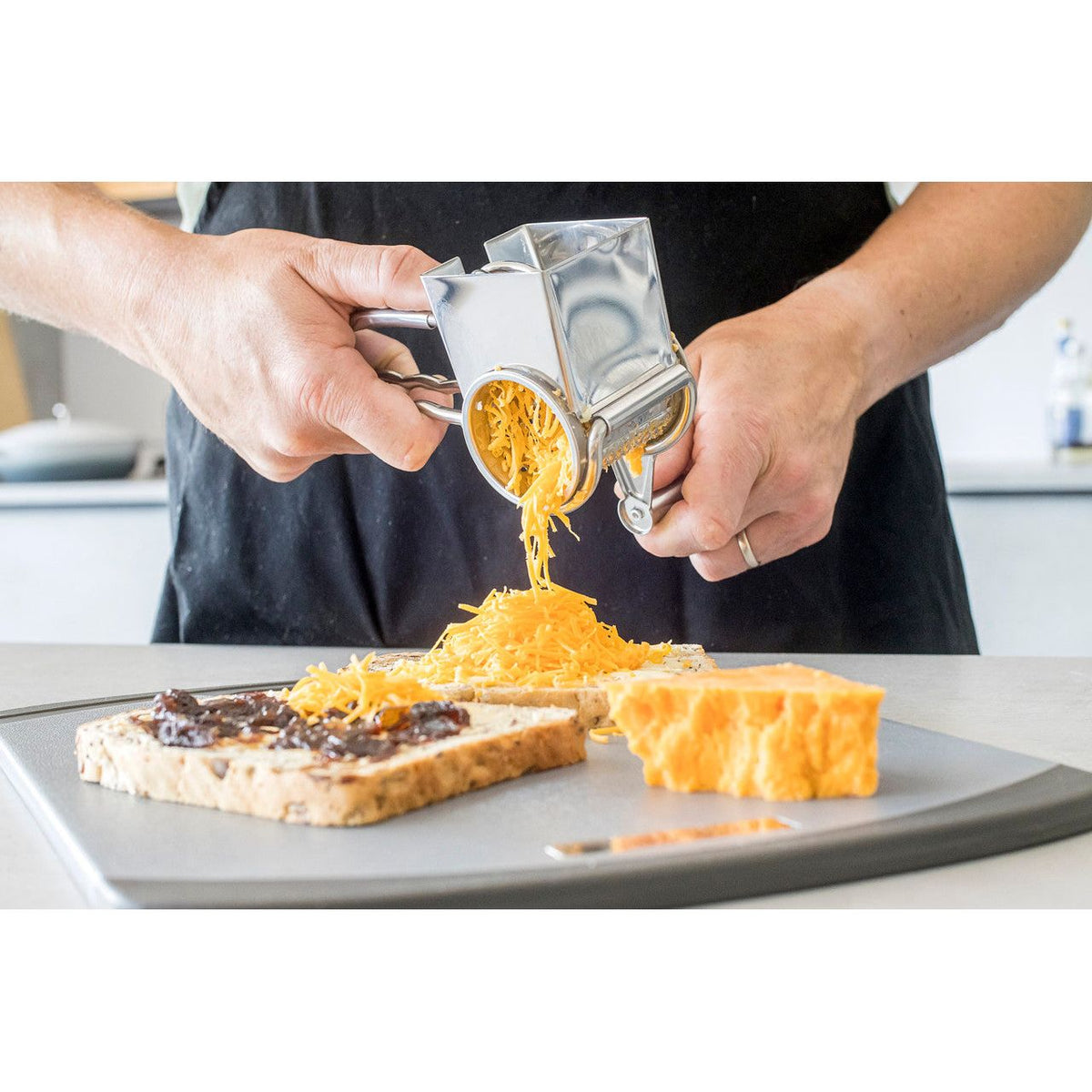 MasterClass Deluxe Rotary Cheese Grater - Stainless Steel - Home Deco London
