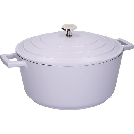 MasterClass Large Casserole Dish 5L with Lid Lavender - Home Deco London