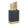 MasterClass 5-Piece Brass Coloured Knife Block Set - Home Deco London