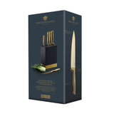 MasterClass 5-Piece Brass Coloured Knife Block Set - Home Deco London