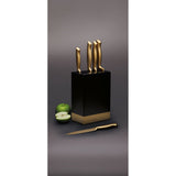MasterClass 5-Piece Brass Coloured Knife Block Set - Home Deco London