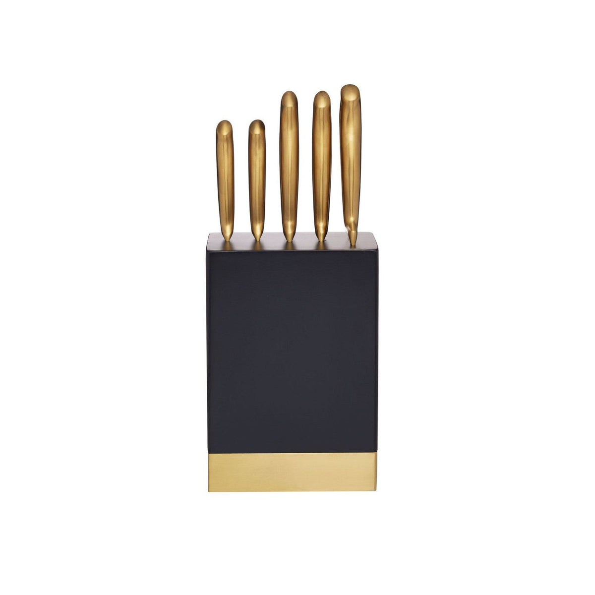 MasterClass 5-Piece Brass Coloured Knife Block Set - Home Deco London
