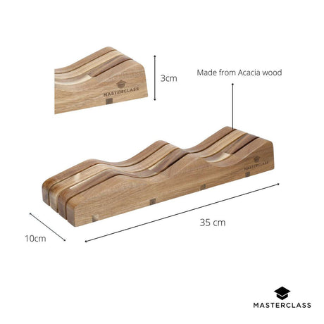 MasterClass Drawer Knife Storage Acacia Wood Block - Home Deco London
