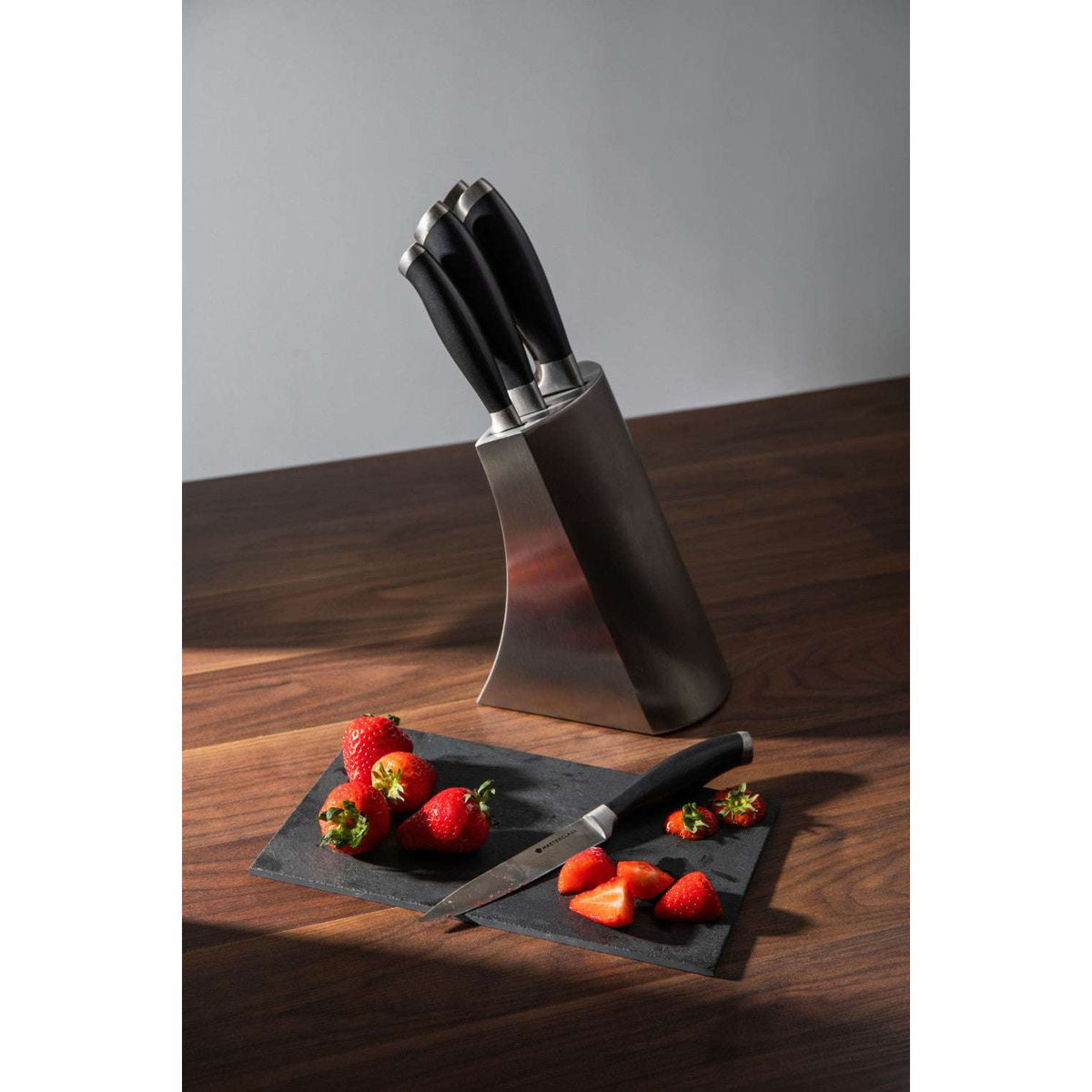 MasterClass Trojan 5 Piece Kitchen Knife Block Set - Home Deco London
