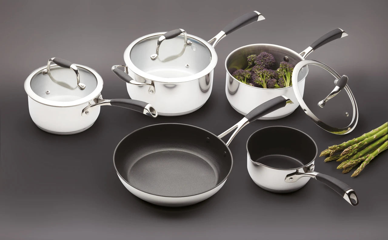 MasterClass 5 Piece Deluxe Stainless Steel Cookware Set