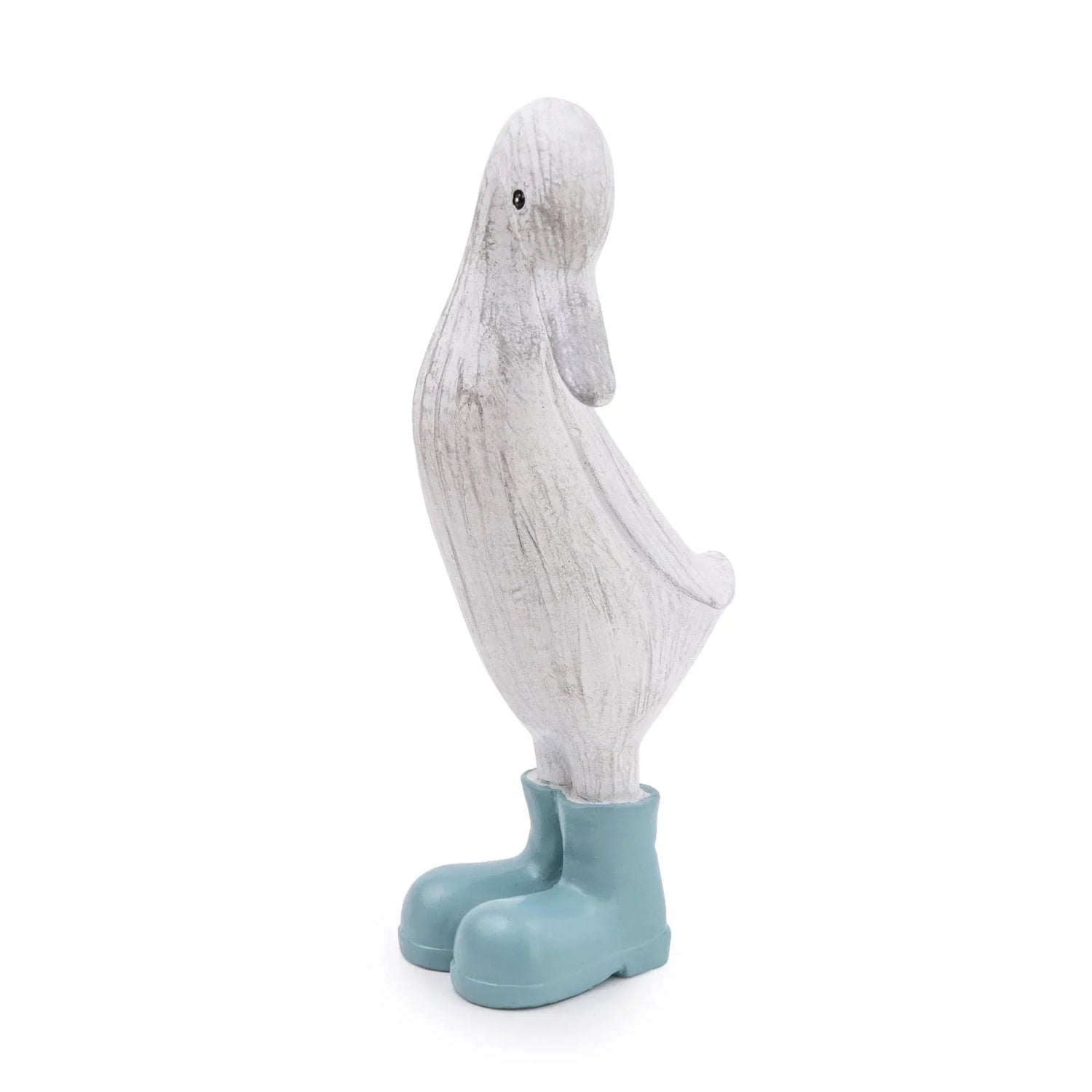 Decorative Resin Ducks in Wellies Medium Light Blue Boots - Home Deco London