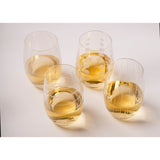 Mikasa Cheers Set of 4 Etched Stemless Wine Glasses - Home Deco London