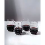 Mikasa Cheers Set of 4 Etched Stemless Wine Glasses - Home Deco London