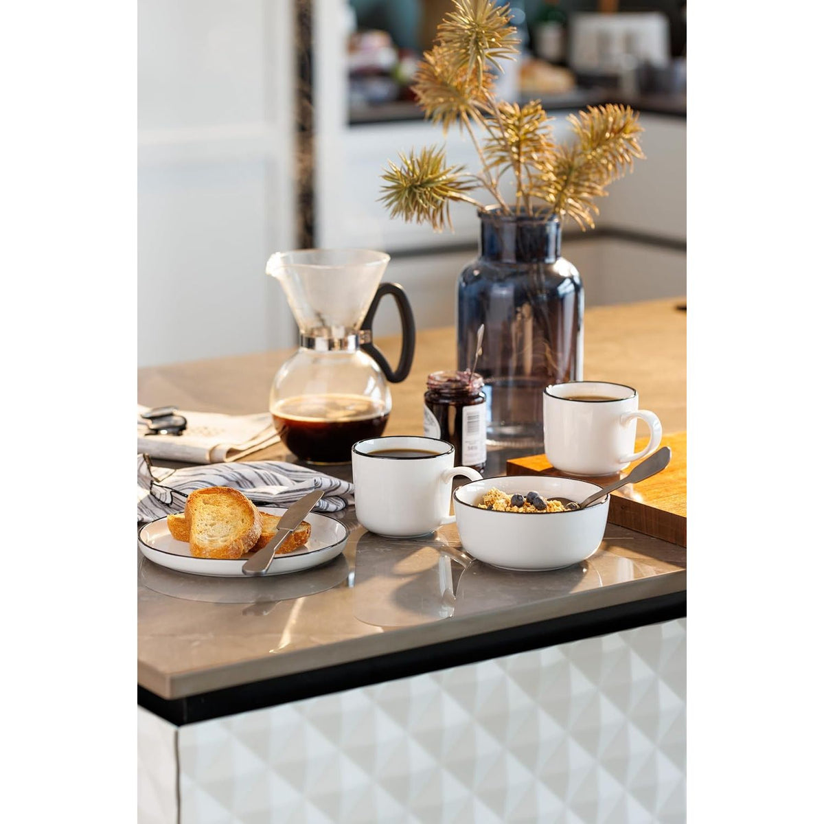 Mikasa Limestone 12pc Dinnerware Set - Home Deco London